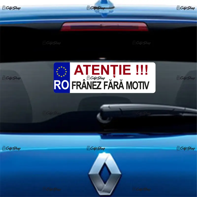 Atentie franez fara motiv, indicator masina, dimensiune 500x100 mm